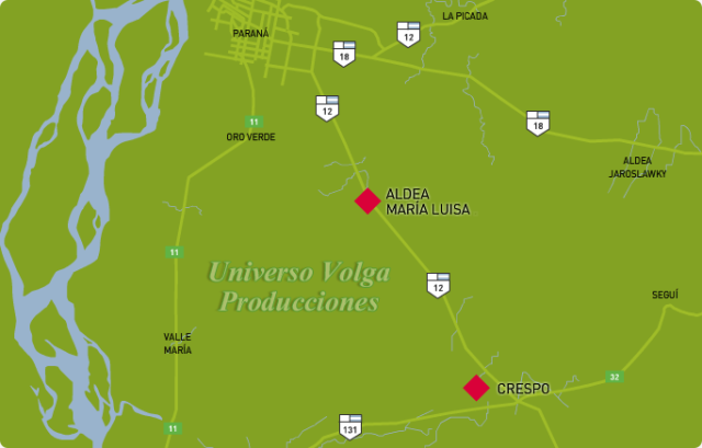Mapa Aldea María Luisa Entre Ríos